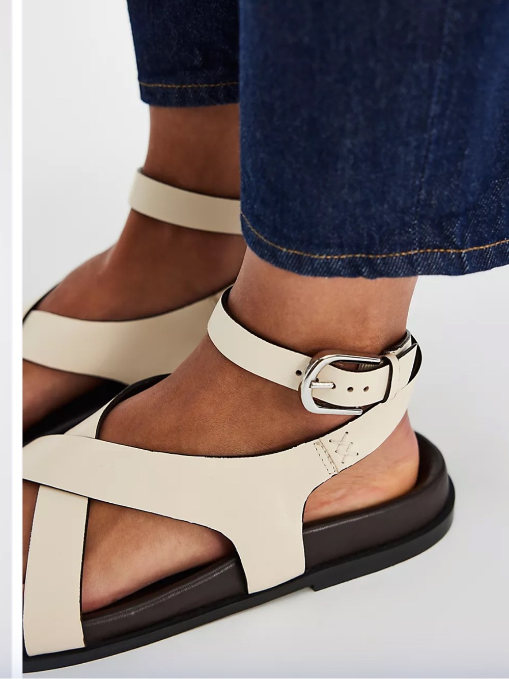 Free People Anya Criss-Cross Footbed Sandals